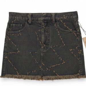 RARE J. Gerard Peace Gallery Couture Ultra mini Denim Skirt- size 1